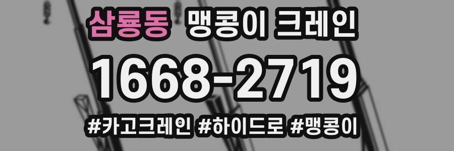 삼룡동 맹콩이 크레인