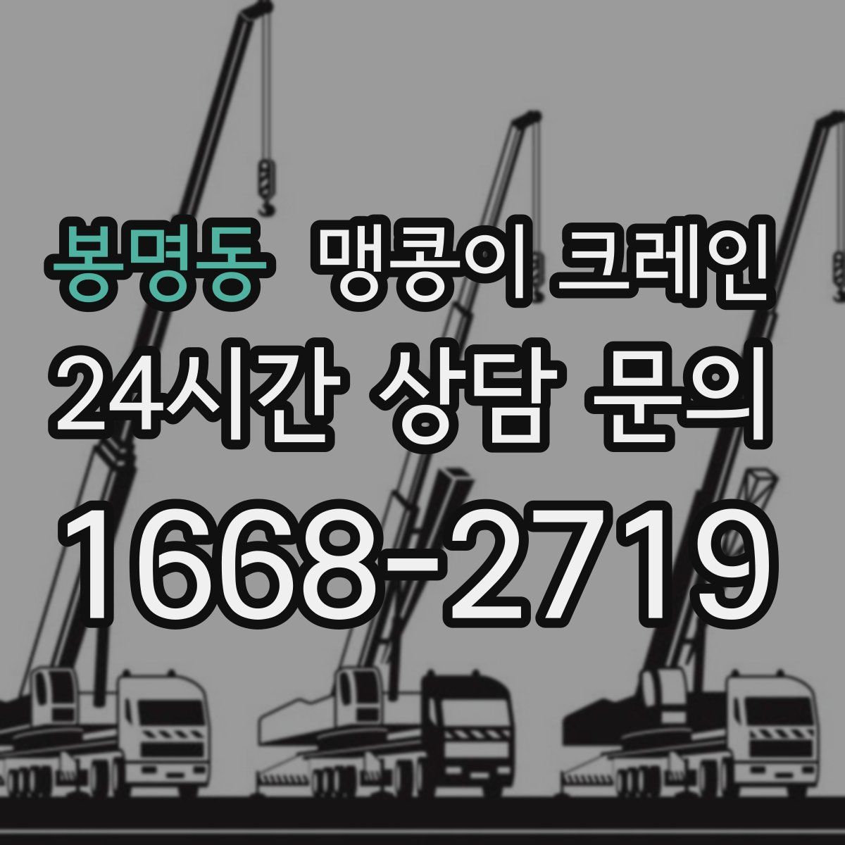 봉명동 맹콩이 크레인