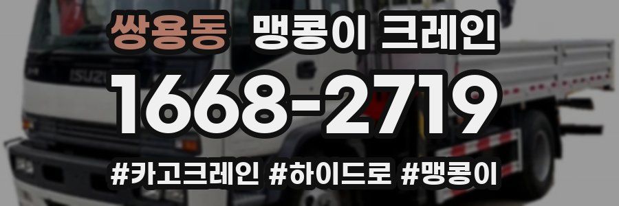 쌍용동 맹콩이 크레인