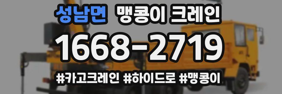 성남면 맹콩이 크레인