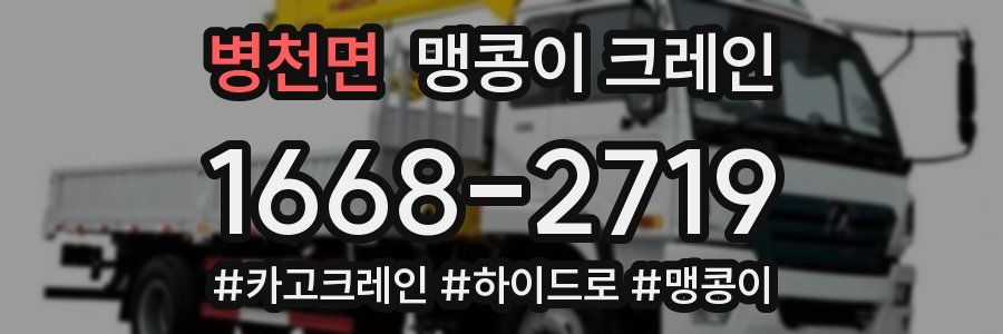 병천면 맹콩이 크레인