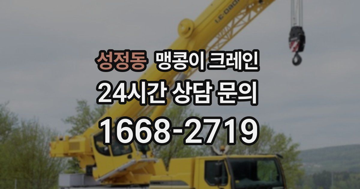 성정동 맹콩이 크레인