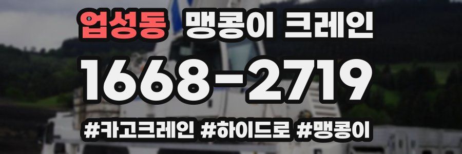 업성동 맹콩이 크레인