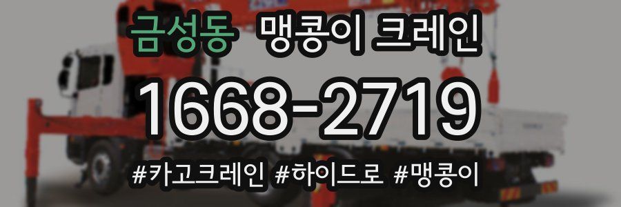 금성동 맹콩이 크레인