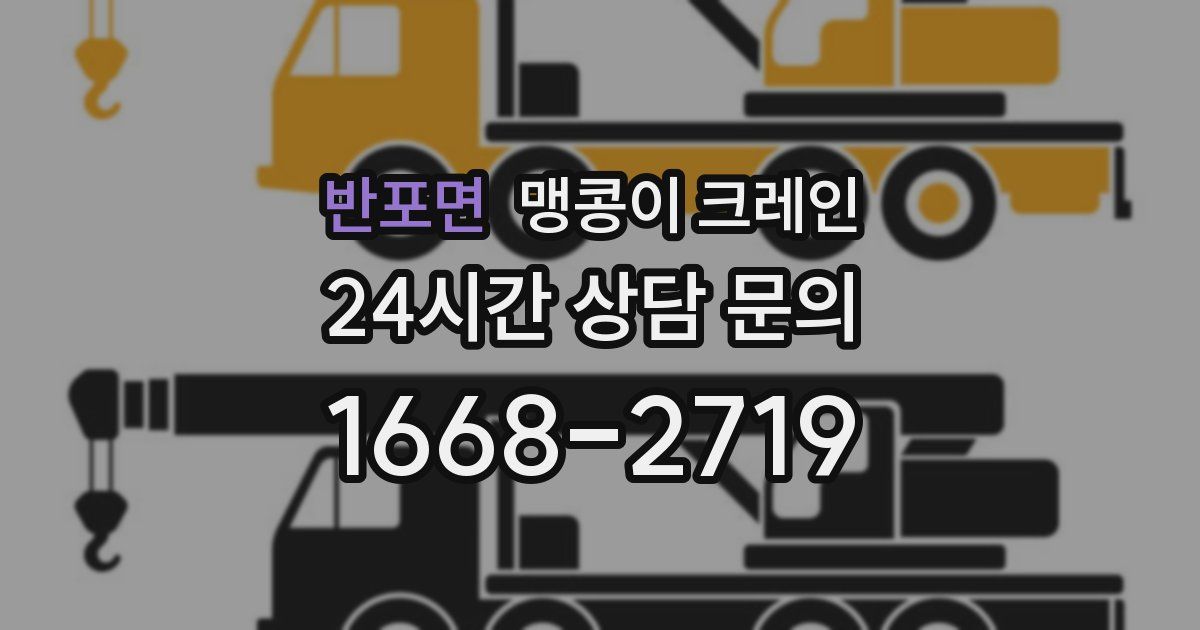 반포면 맹콩이 크레인