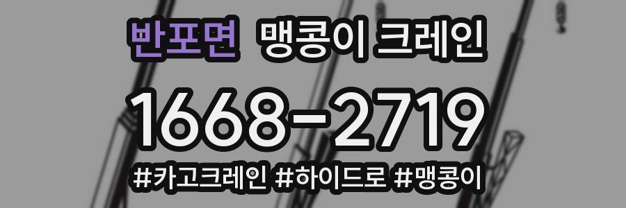 반포면 맹콩이 크레인