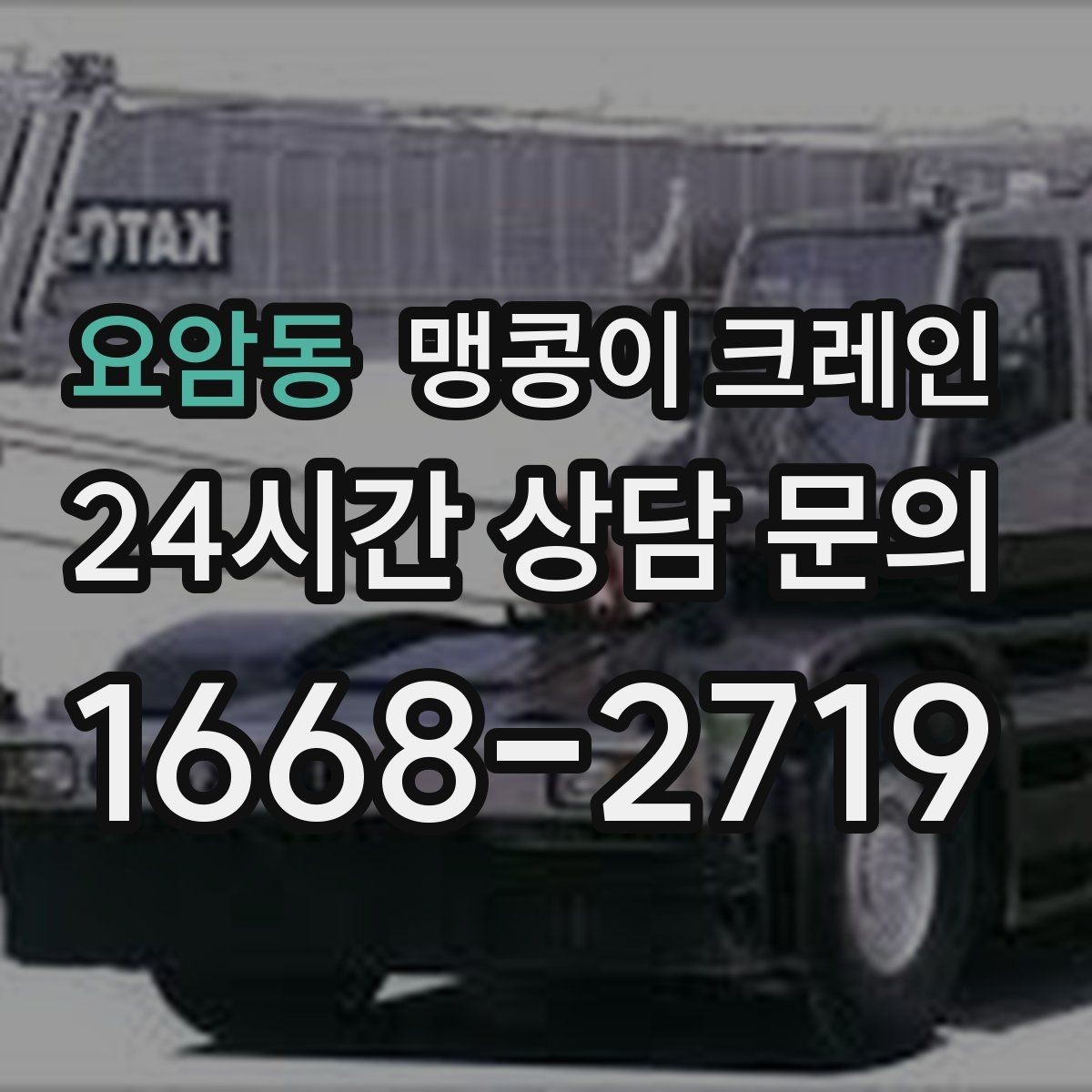 요암동 맹콩이 크레인 스카이차와 용도가 다른 이유를 정리