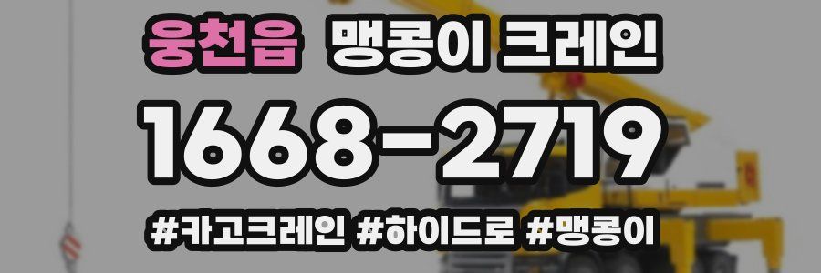 웅천읍 맹콩이 크레인