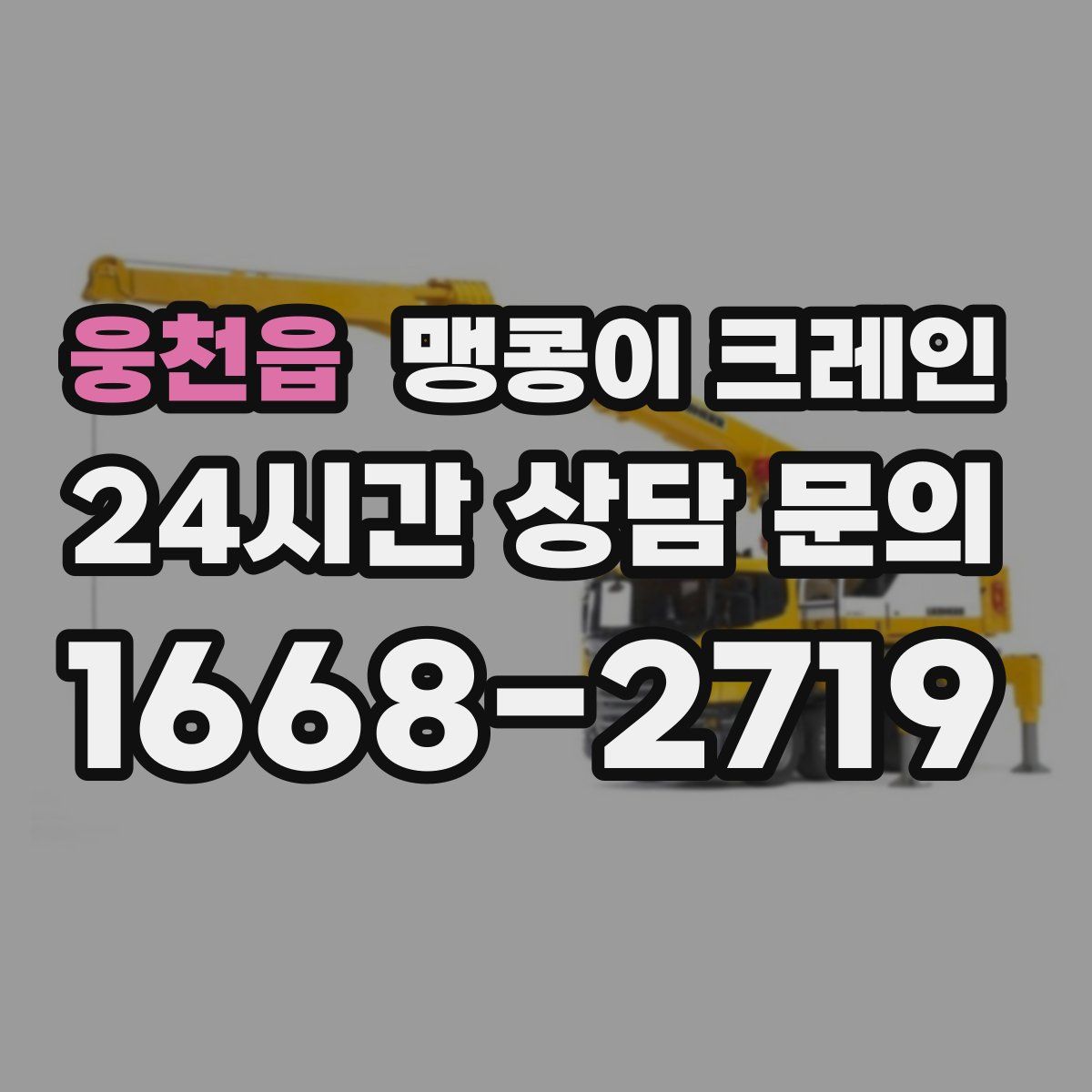 웅천읍 맹콩이 크레인