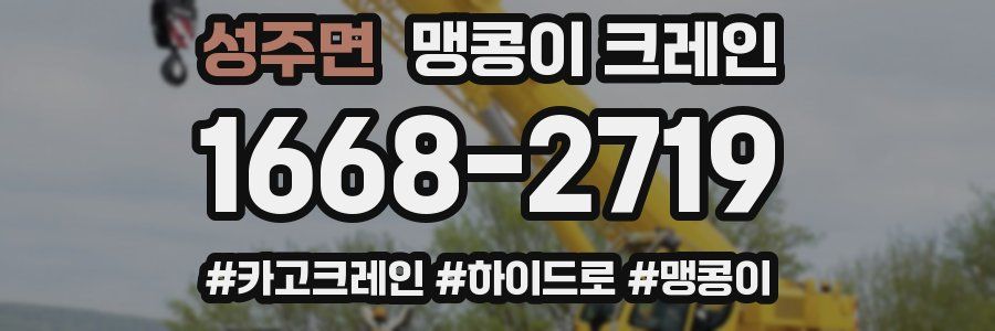성주면 맹콩이 크레인