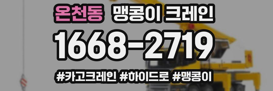 온천동 맹콩이 크레인