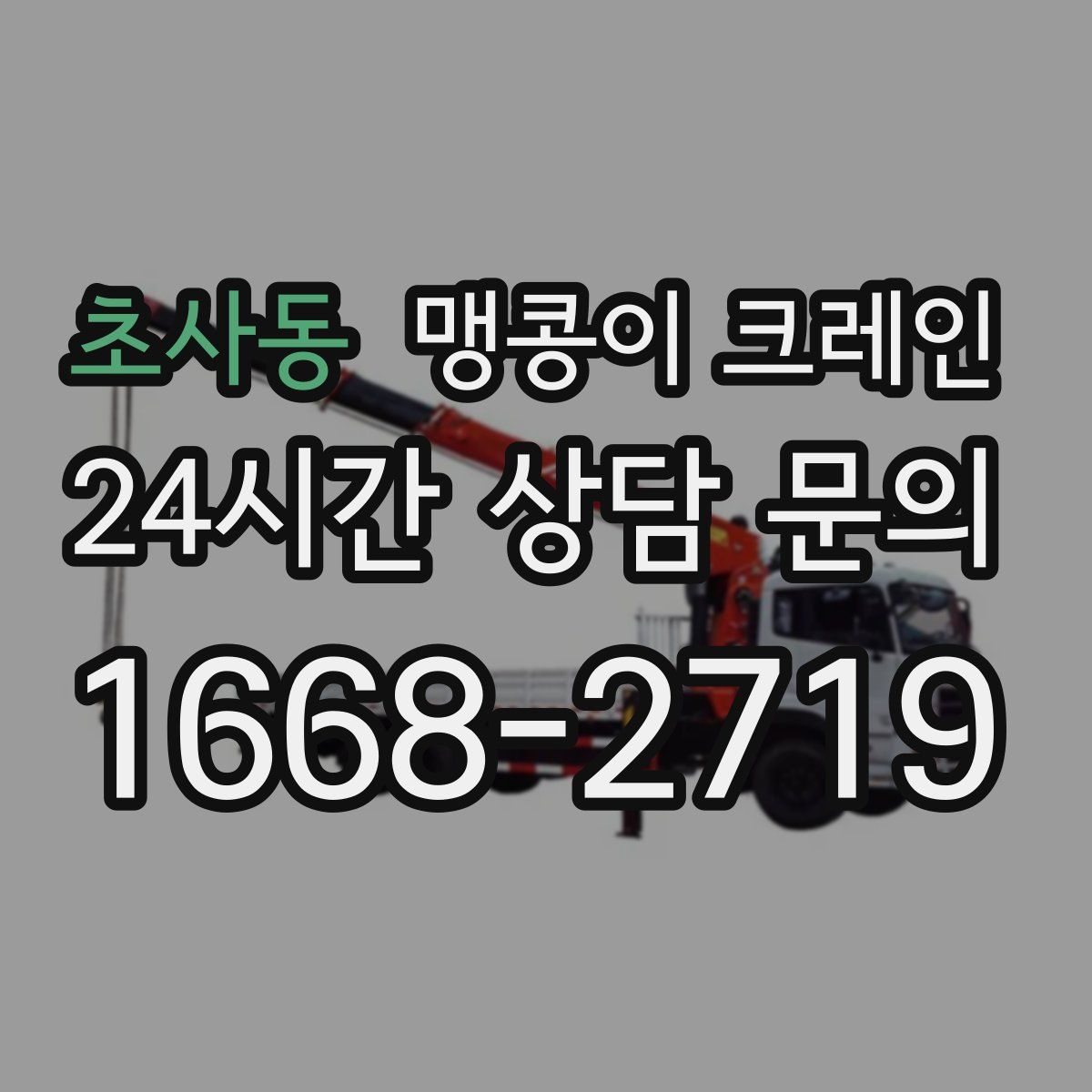 초사동 맹콩이 크레인