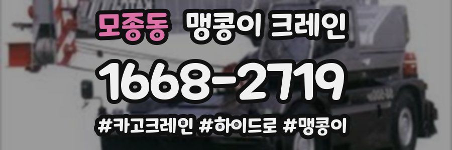 모종동 맹콩이 크레인