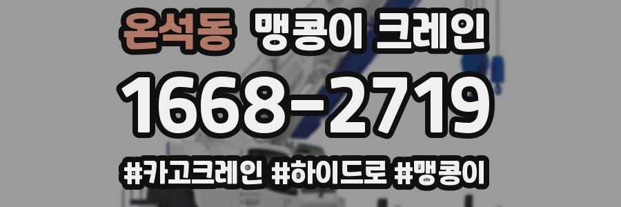 온석동 맹콩이 크레인