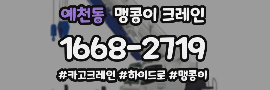 예천동 맹콩이 크레인