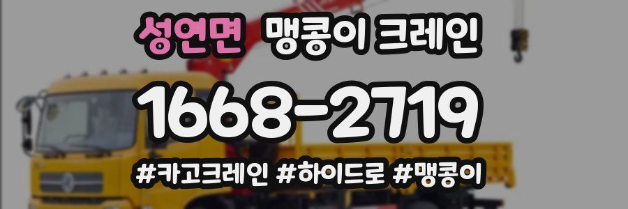 성연면 맹콩이 크레인