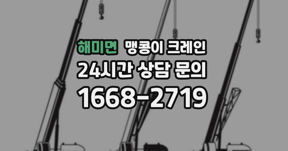 해미면 맹콩이 크레인