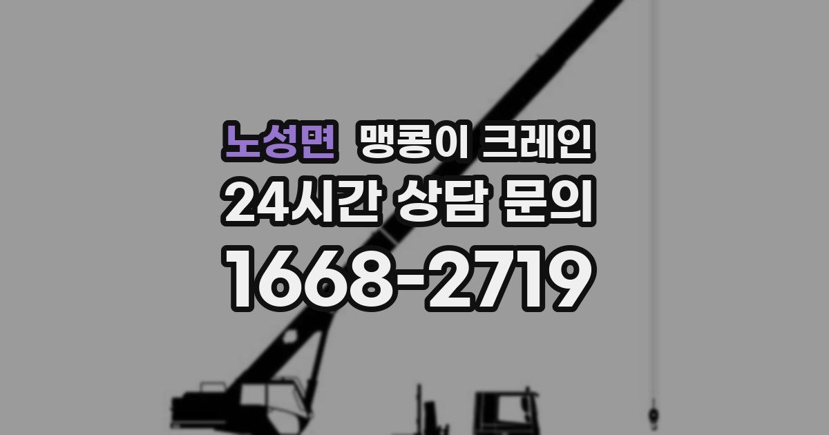 노성면 맹콩이 크레인