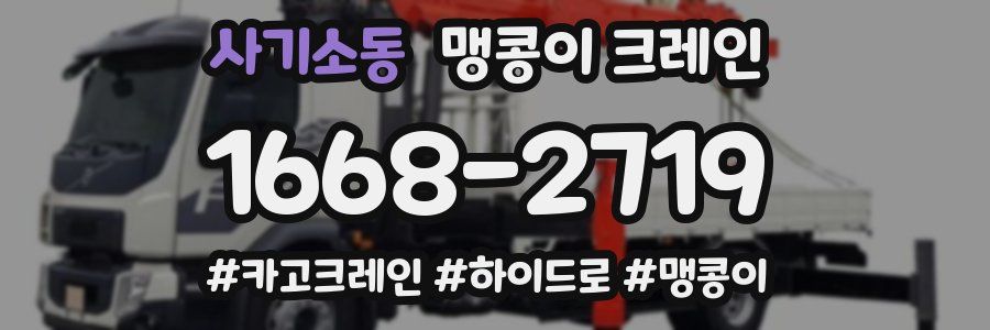 사기소동 맹콩이 크레인