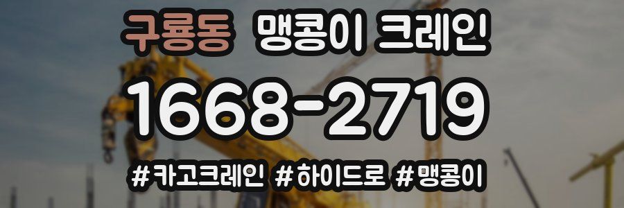 구룡동 맹콩이 크레인