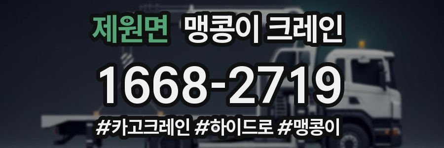 제원면 맹콩이 크레인