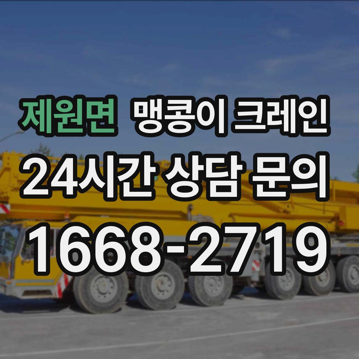 제원면 맹콩이 크레인