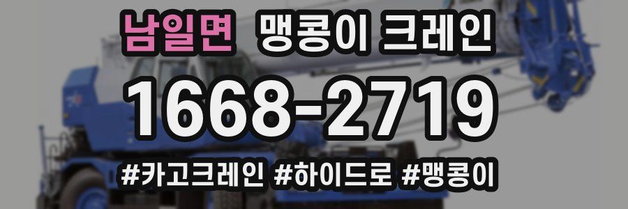 남일면 맹콩이 크레인