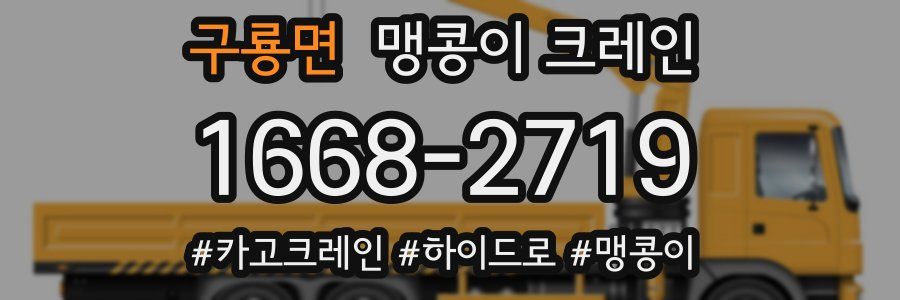 구룡면 맹콩이 크레인