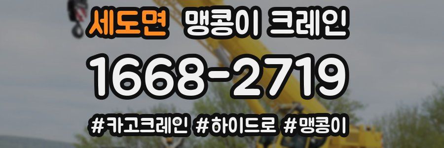 세도면 맹콩이 크레인