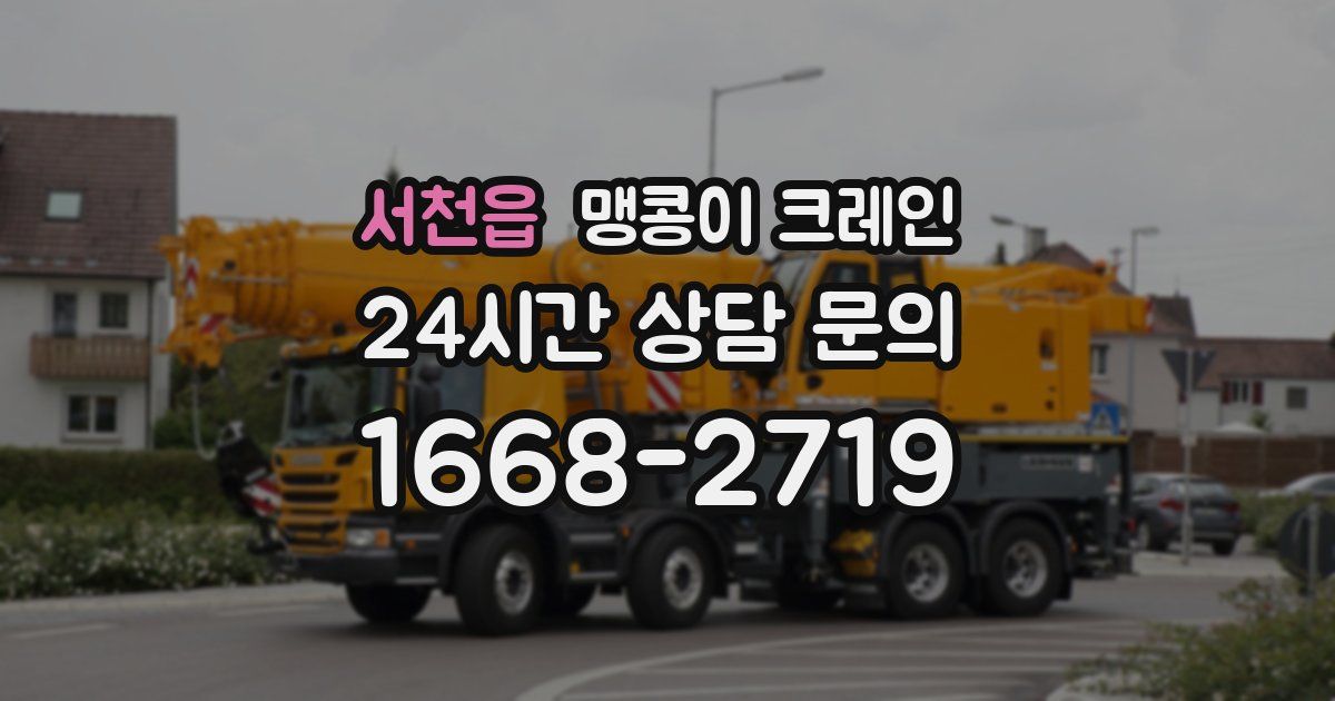 서천읍 맹콩이 크레인