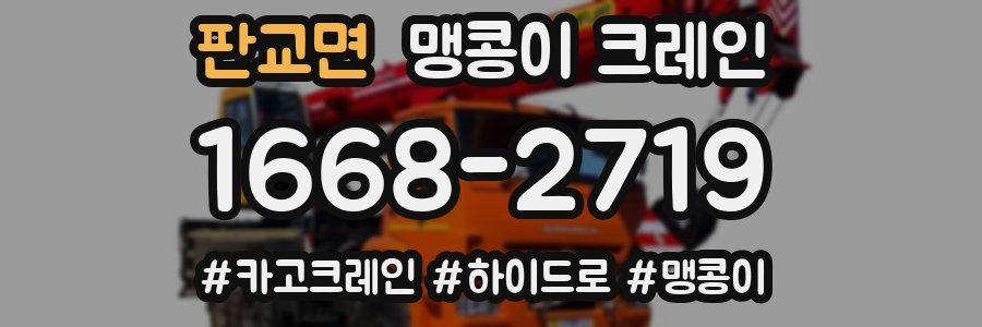 판교면 맹콩이 크레인