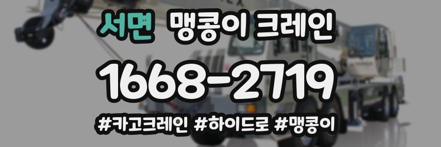 서면 맹콩이 크레인