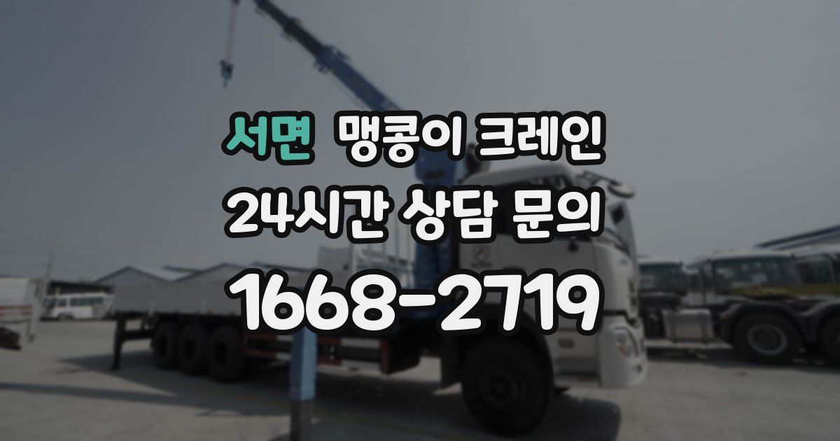 서면 맹콩이 크레인