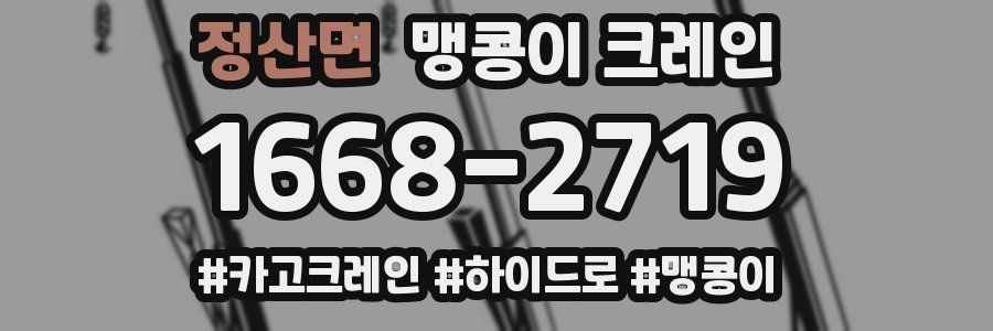 정산면 맹콩이 크레인