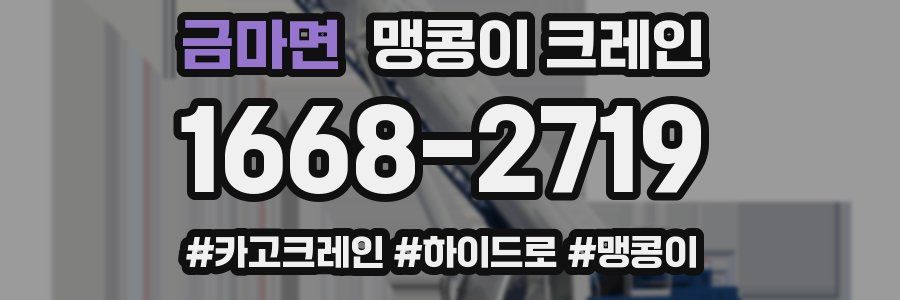 금마면 맹콩이 크레인