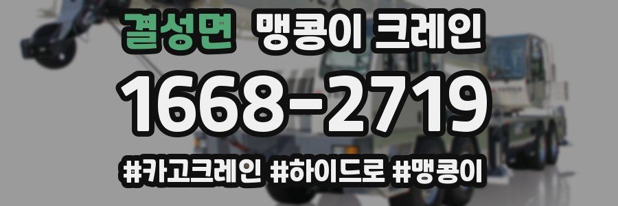 결성면 맹콩이 크레인