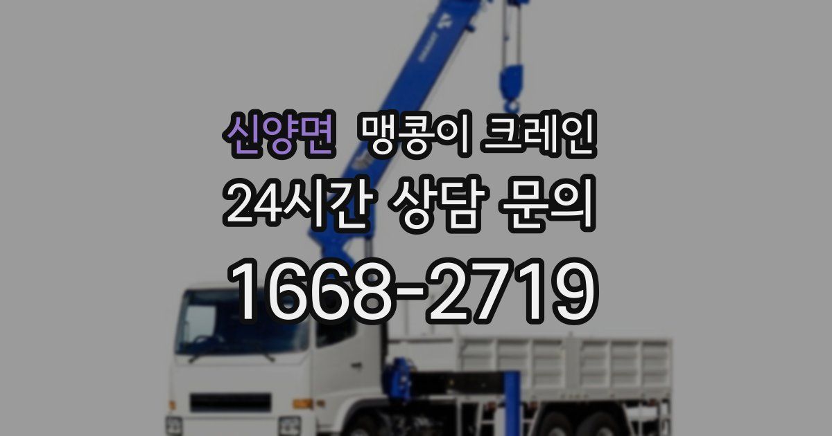 신양면 맹콩이 크레인