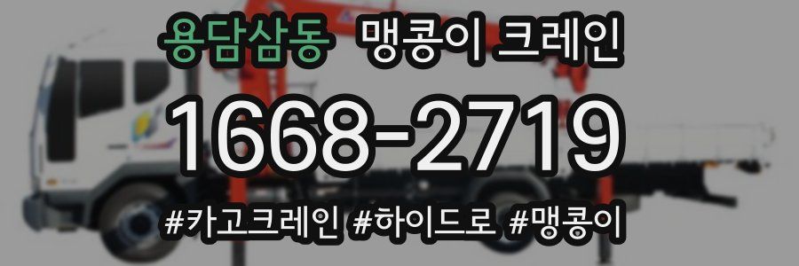 용담삼동 맹콩이 크레인