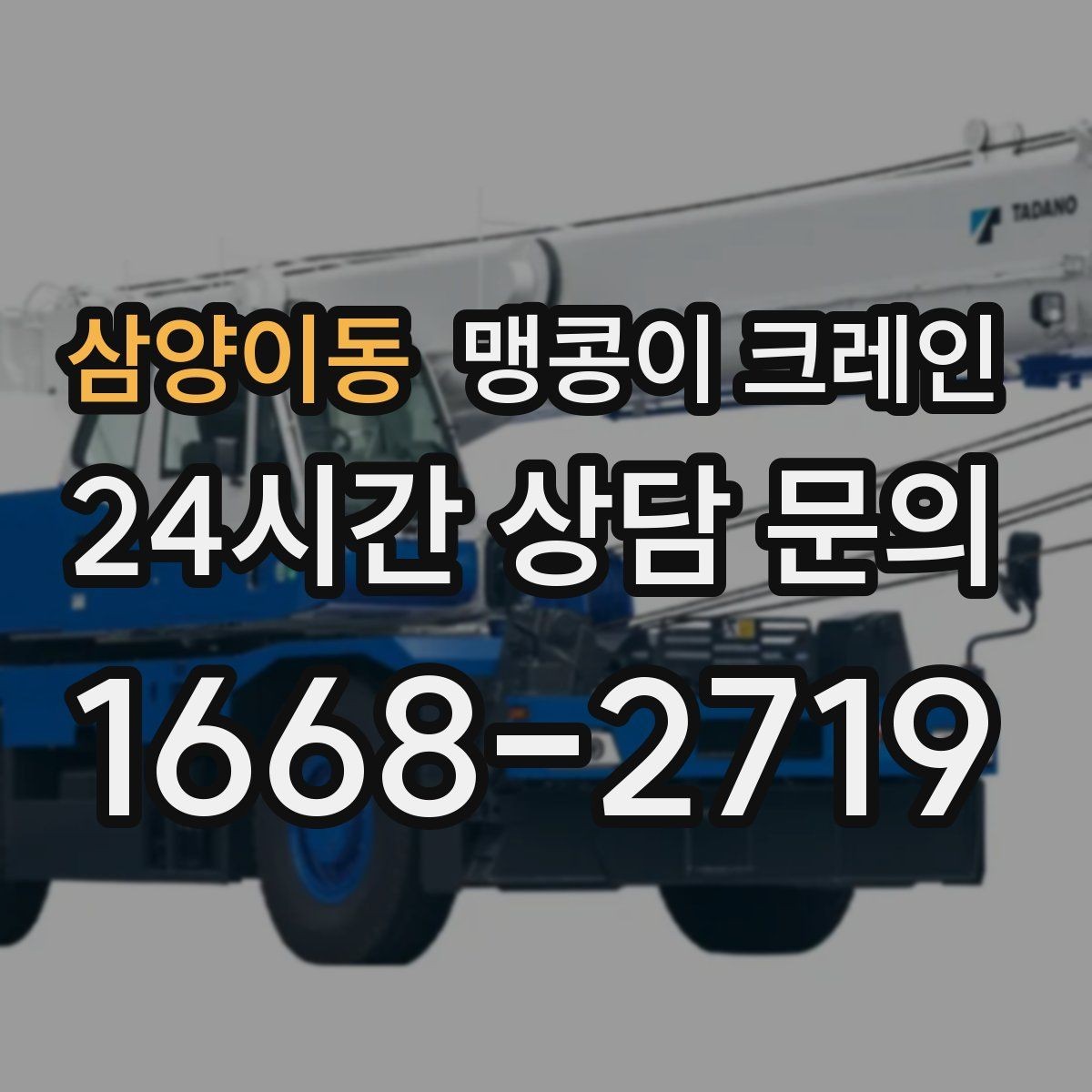 삼양이동 맹콩이 크레인 설치 자리 선정이 중요한 이유