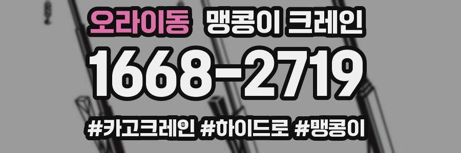 오라이동 맹콩이 크레인