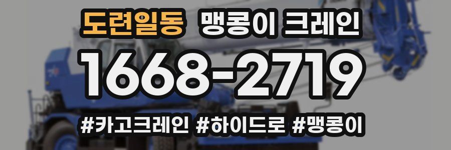 도련일동 맹콩이 크레인