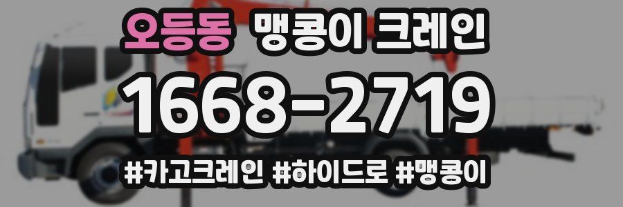 오등동 맹콩이 크레인