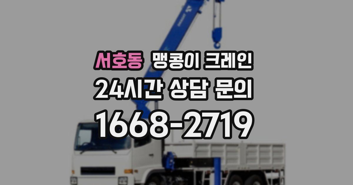 서호동 맹콩이 크레인