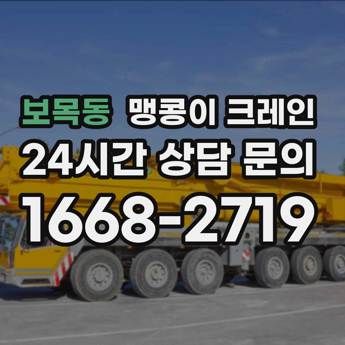 보목동 맹콩이 크레인