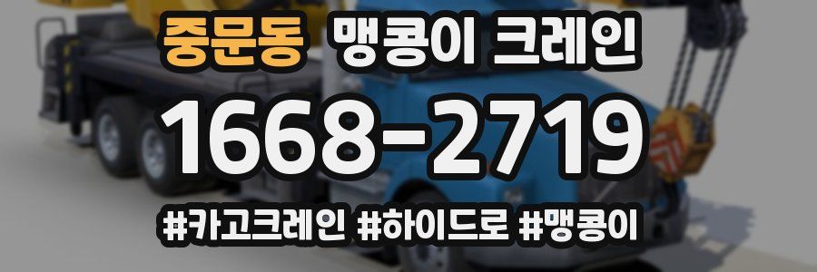 중문동 맹콩이 크레인