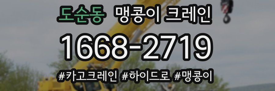 도순동 맹콩이 크레인