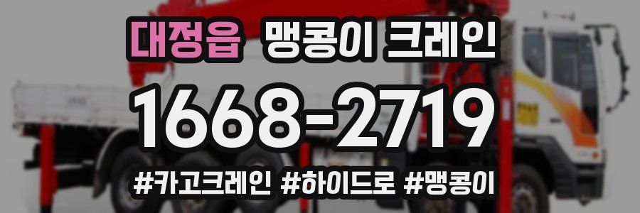 대정읍 맹콩이 크레인