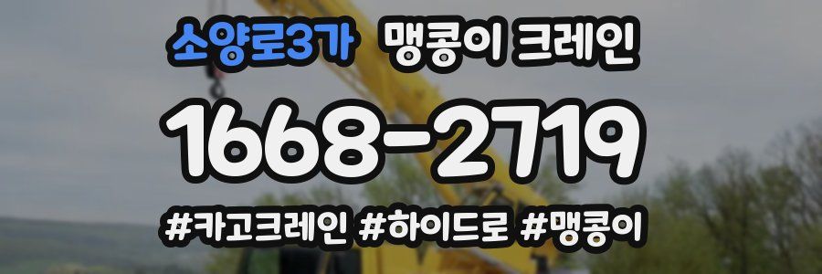 소양로3가 맹콩이 크레인