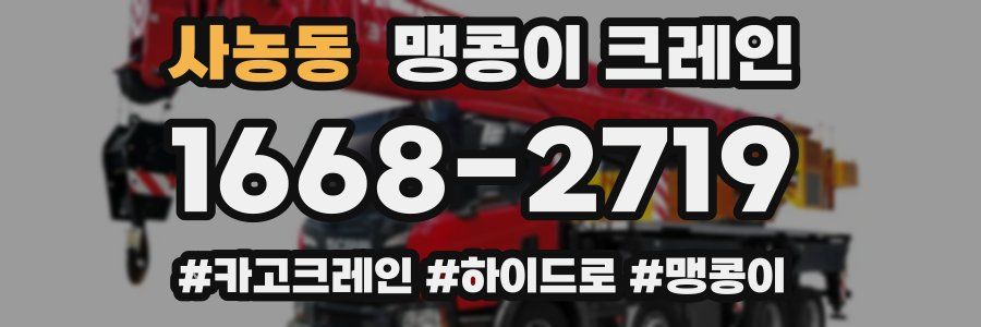사농동 맹콩이 크레인