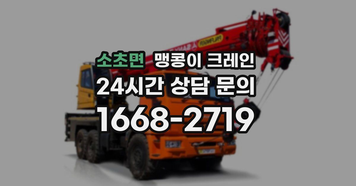 소초면 맹콩이 크레인